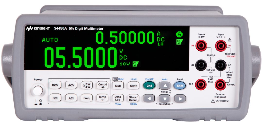 五位半双显数字万用表34450A 